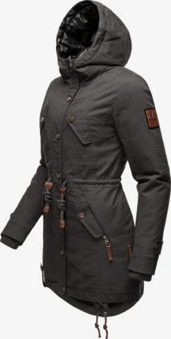 Marikoo Parkas Parka D’hiver La Viva Prc Femme Anthracite -Veste Mode 05a3baca109ed485349e78edd42fa56f