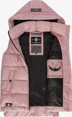 Marikoo Vestes Sans Manches Gilet Zarinaa Femme Rose -Veste Mode 06aaa8a14b122e4c4bac2a42a58b3a14