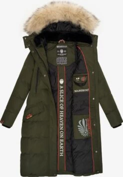 Marikoo Manteaux Dhiver Manteau D’hiver Schneesternchen Femme Vert -Veste Mode 112cf22bc2e6b87ebaca78a648450b1e