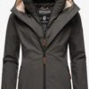 Marikoo Vestes Dextérieur Veste Fonctionnelle Erdbeere Femme Anthracite