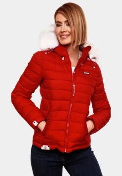 Marikoo Vestes Dhiver Veste D’hiver Nasriin Femme Rouge -Veste Mode 11fc9857e61b4af99be84071a1485216