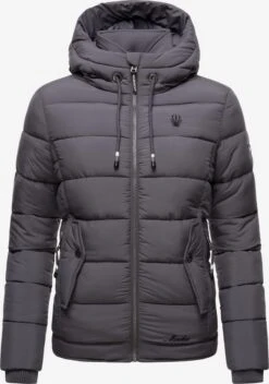 Marikoo Vestes Dhiver Veste D’hiver Taisaa Femme Gris Foncé -Veste Mode 135c24285ff289205ade541eae4bc055