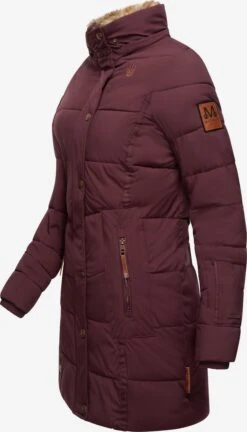Marikoo Manteaux Courts Manteau D’hiver Femme Bordeaux -Veste Mode 14f4e0d1a7d8797927b9c61754b1e11e