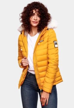 Marikoo Vestes Dhiver Veste D’hiver Nasriin Femme Jaune -Veste Mode 1565f5ae0f5076cfa7740692b606487e