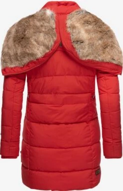 Marikoo Manteaux Courts Manteau D’hiver Femme Rouge -Veste Mode 1916a9104463285a25b63dcb4481a22a
