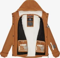 Marikoo Vestes De Mi-saison Veste Mi-saison Kleine Zicke Femme Caramel -Veste Mode 1ade6247328a4f07ea4c16f7585fcc20