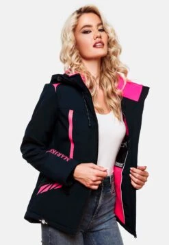 Marikoo Vestes Dhiver Veste D’hiver Femme Bleu Marine -Veste Mode 1b9b8beb108a9f43e762c6015445db0d