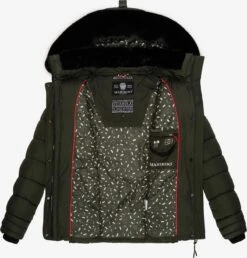 Marikoo Vestes Dhiver Veste D’hiver Qesraa Femme Kaki -Veste Mode 1cf39076b96385355bc176b874869aed