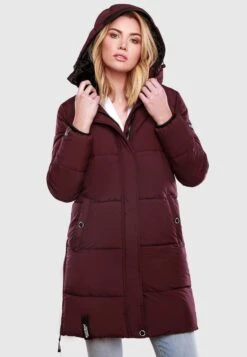 Marikoo Manteaux Dhiver Manteau D’hiver Femme Rouge Cerise -Veste Mode 1d734ef04c8180619dae69fe2873ee20