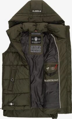 Marikoo Vestes Sans Manches Gilet Zarinaa Femme Vert Foncé -Veste Mode 1e3ede9dcc52404bfc424f7551d3d03a