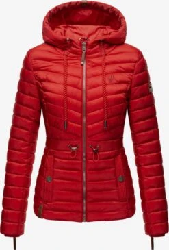 Marikoo Vestes De Mi-saison Veste Mi-saison Aniyaa Femme Rouge -Veste Mode 1f683214336041abc98f2124fe87d6bb