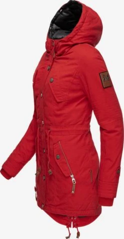 Marikoo Parkas Parka D’hiver La Viva Femme Rouge Clair -Veste Mode 203339c4191fa1248fb1f0b5a4b0cb94