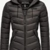 Marikoo Vestes De Mi-saison Veste Mi-saison Kuala Femme Anthracite -Veste Mode 219a12b440efbf695ab40016e39b72e8