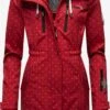 Marikoo Manteaux De Pluie Manteau Fonctionnel Zimtzicke Femme Rouge Rubis -Veste Mode 22a3242bc8fde31659c277e0d7431a45