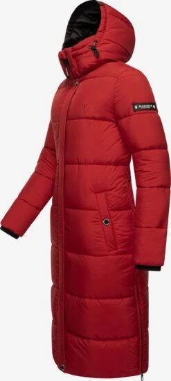 Marikoo Manteaux Dhiver Manteau D’hiver Femme Rouge Rubis -Veste Mode 23a2fc9e9286dd90f18eb03c2e5946ba
