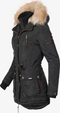 Marikoo Parkas Parka D’hiver Grinsekatze Femme Noir -Veste Mode 29fa1c1a3a48cf131704e4b3cec896e7