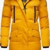 Marikoo Manteaux Dhiver Manteau D’hiver Schneesternchen Femme Jaune -Veste Mode 2a88d46177dc11b6909116c826cab6dd