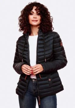 Marikoo Vestes De Mi-saison Veste Mi-saison Aniyaa Femme Bleu Marine -Veste Mode 2aa296efb3a2a525fed58bb8293d802f