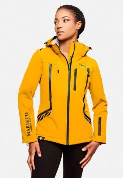Marikoo Vestes Dhiver Veste D’hiver Femme Jaune -Veste Mode 2c6f99c436da19994fdad67e05eafa42