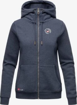 Marikoo Sweats Zippés Veste De Survêtement Setsunaa Femme Bleu-gris -Veste Mode 2ed6ab75e27d19a1143ce1dd0cbab088