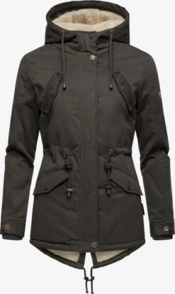 Marikoo Vestes Dhiver Veste D’hiver Manolya Femme Anthracite -Veste Mode 30bbe19bb966a7e3f7759137b7b51c1b