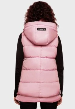 Marikoo Vestes Sans Manches Gilet Zarinaa Femme Rose -Veste Mode 30d99390dd046224db336a603a98f78a