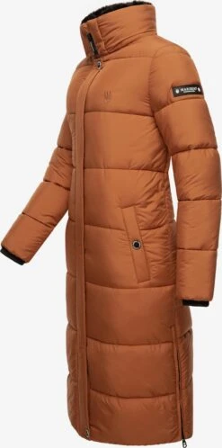 Marikoo Manteaux Dhiver Manteau D’hiver Femme Cognac -Veste Mode 34016f6e1bb4953621355562c8f86c70