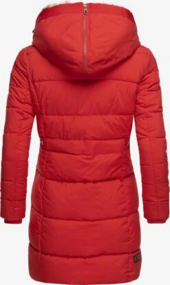 Marikoo Manteaux Courts Manteau D’hiver Femme Rouge -Veste Mode 35b86e5e1ac953dc84f226a4c430a933