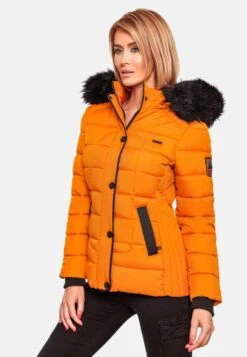 Marikoo Vestes Dhiver Veste D’hiver Unique Femme Orange -Veste Mode 35e5ee967d7dc198bcaa47d859bce4d3