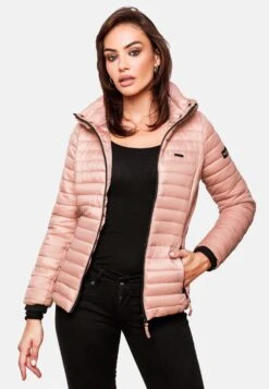 Marikoo Vestes De Mi-saison Veste Mi-saison Femme Rose -Veste Mode 3698cb788e47e947182ca17d8f5bf955