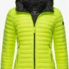 Marikoo Vestes De Mi-saison Veste Mi-saison Asraa Femme Vert Fluo -Veste Mode 374def515d5fac3d54401c68d48dc0f4