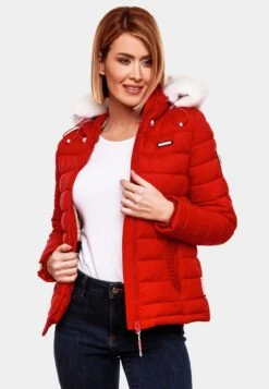 Marikoo Vestes Dhiver Veste D’hiver Nasriin Femme Rouge -Veste Mode 3795a0155291bbdbadf48fd0325a7627