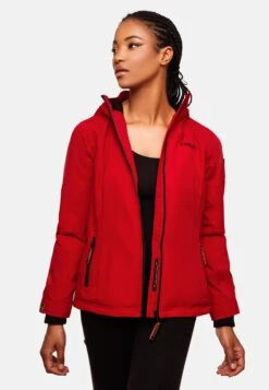 Marikoo Vestes De Mi-saison Veste Mi-saison Brombeere Femme Rouge -Veste Mode 38519dc111131bedbfc89543c1e1e325