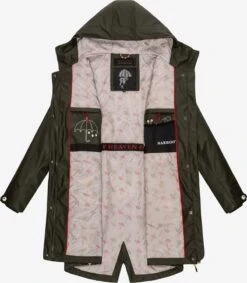 Marikoo Manteaux De Pluie Manteau Fonctionnel Femme Olive -Veste Mode 3b3788df55b53379ecb29e26d1433fb8