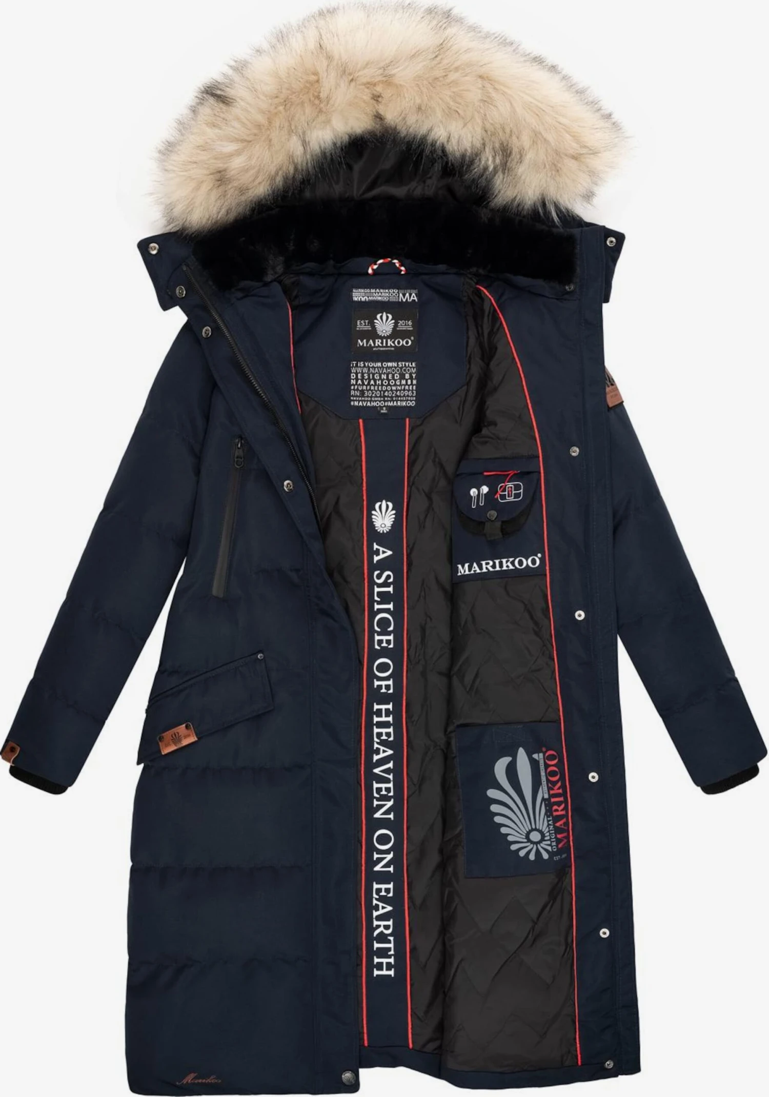 Marikoo Manteaux Dhiver Manteau D’hiver Schneesternchen Femme Bleu Marine 8 Marikoo Manteaux Dhiver Manteau D’hiver Schneesternchen Femme Bleu Marine – Image 6