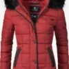 Marikoo Vestes Dhiver Veste D’hiver Unique Femme Rouge -Veste Mode 3bf189054df8e627b6f94801ffba5d52