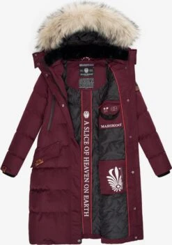 Marikoo Manteaux Dhiver Manteau D’hiver Schneesternchen Femme Bordeaux -Veste Mode 3e7d230eb57ac10922fc9f43785016ee