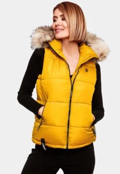 Marikoo Vestes Sans Manches Gilet Eisflöckchen Femme Jaune 18 Marikoo Vestes Sans Manches Gilet Eisflöckchen Femme Jaune -Veste Mode 3e9b0750ba9db46aa234736d3fdf8d55