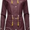 Marikoo Manteaux De Pluie Manteau Fonctionnel Femme Bordeaux -Veste Mode 3fac5793d0cb60a927f112d739ebf4b5