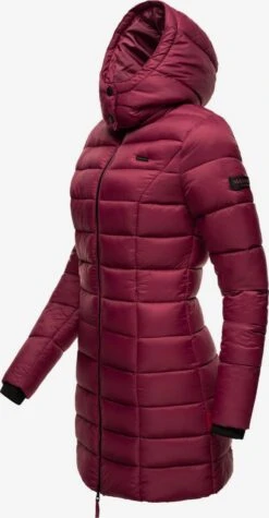 Marikoo Manteaux Courts Manteau D’hiver Abendsternchen Femme Rouge Rubis -Veste Mode 40943cfc3f6eb15ad2c520eb9be218d1