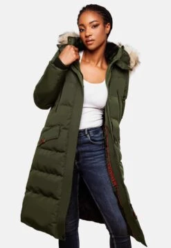 Marikoo Manteaux Dhiver Manteau D’hiver Schneesternchen Femme Vert -Veste Mode 40c5e0bf8c3cde16e5d776d998f409fd