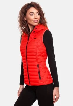 Marikoo Vestes Sans Manches Gilet Hasenpfote Femme Orange Fluo -Veste Mode 44cd7c6c8671335da864bd8d7d7ffda2