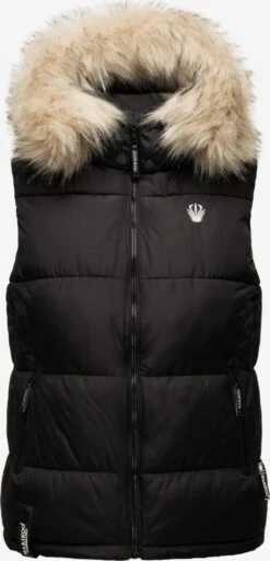 Marikoo Vestes Sans Manches Gilet Eisflöckchen Femme Noir -Veste Mode 46f6ab0f567c6a9aa23ea5593ffb114e
