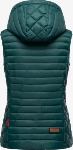 Marikoo Vestes Sans Manches Gilet Femme émeraude -Veste Mode 47b5c75faf5de70880e8356d6cb8d981