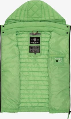 Marikoo Vestes Sans Manches Gilet Femme Vert -Veste Mode 48abd7e58c2652b59d6b373ca1ea1c2f