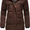 Marikoo Manteaux Dhiver Manteau D’hiver Schneesternchen Femme Marron -Veste Mode 48ebaefc0e18b11eab2365137c8200a4