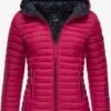 Marikoo Vestes De Mi-saison Veste Mi-saison Asraa Femme Framboise -Veste Mode 4987bf43c5bf7eff645a726b41828ec3