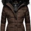 Marikoo Vestes Dhiver Veste D’hiver Lotusblüte Femme Marron -Veste Mode 499550f104bf58c8fce0c978356e3ac2
