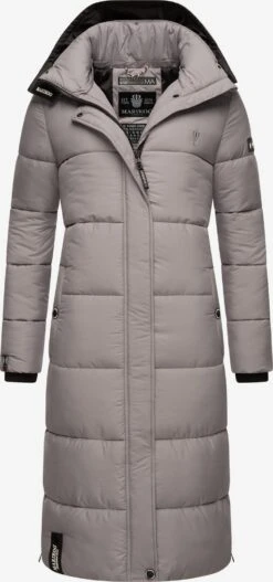 Marikoo Manteaux Dhiver Manteau D’hiver Femme Gris -Veste Mode 49c8fd9624cfa6ebf03639b23bd87d87