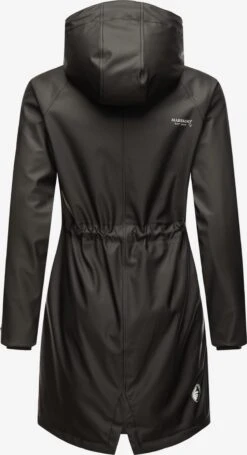 Marikoo Manteaux De Pluie Manteau Fonctionnel Femme Noir -Veste Mode 4a08118fa101ae1496795140025f8ecf